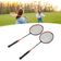 Kit Badminton 2 Raquetes Peteca Jogo Frescobol Raqueteira Esporte Bolsa Transporte