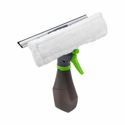 Rodo Mop Spray Reservatório Limpa Vidro Janela Box Borrifador 3 Em 1 Kit Completo