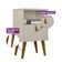 Mesa de Cabeceira Keila Off White 39x65 cm L04 - D'Rossi