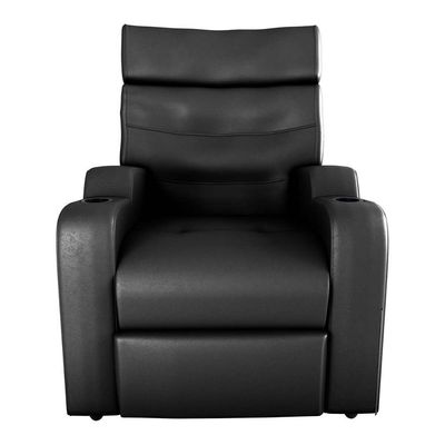 Poltrona Do Papai Reclinável Premium Com Porta Copos E Porta Controle Toro Matrix Sintetico Preto