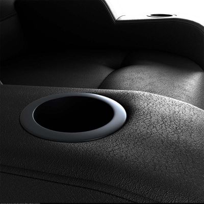 Poltrona Do Papai Reclinável Premium Com Porta Copos E Porta Controle Toro Matrix Sintetico Preto