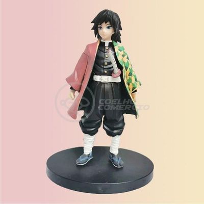 Action Figure Kimetsu No Yaiba Boneco Tomioka Giyu Pilar Da Agua Demon Slayer 14cm