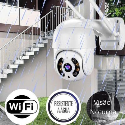 Câmera Ip Speed Dome Zoom 4x Ptz Wifi Prova De Água Externas