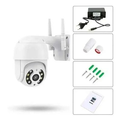 Câmera Ip Speed Dome Zoom 4x Ptz Wifi Prova De Água Externas