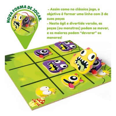 Jogo da Velha 2.0 Devore os Monstros Brincadeira de Criança