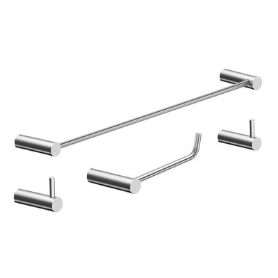 Kit Acessório Para Banheiro Escovado 4 Peças Grego Metal 2050or