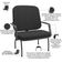 Cadeira De Escritório Recepção Com Braço Fixa Preta Magno P03 Crepe Preto - Lyam Decor