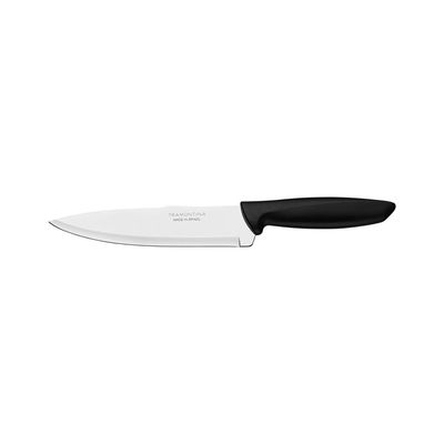 Faca Chef Tramontina Plenus com Lamina em Aço Inox e Cabo de Polipropileno Preto 7"