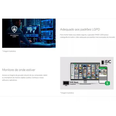 DVR Stand Alone Gravador Digital de Vídeo Intelbras MHDX 1216 Full HD 1080P 16 Canais Multi HD