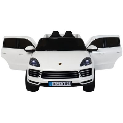 Carro Elétrico Infantil Porsche Cayenne S 12V Branco Bel Único / 12V