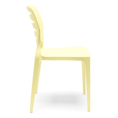 Kit 02 Cadeiras Para Cozinha Área Gourmet Jardim Empilhável Larsen P03 Amarelo - Lyam Decor