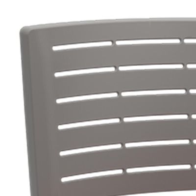 Cadeira Empilhável Fixa Escritório Multiuso Base Preta Kimi P03 Basalto - Lyam Decor