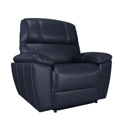 Poltrona do Papai Reclinável Elétrica Armênia Power Touch Couro Azul - Gran Belo