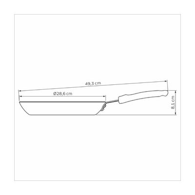 Frigideira Tramontina Profissional em Aluminio Acabamento Externo Lixado com Revestimento Interno Antiaderente Starflon