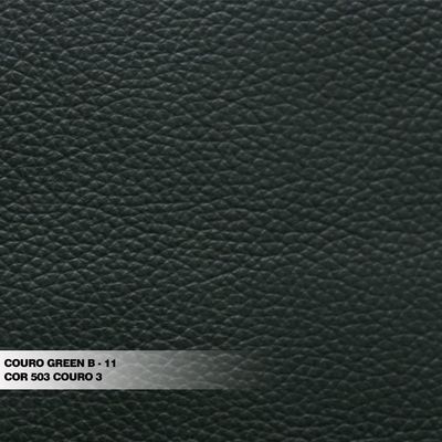 Sofá 3 Lugares Sala de Estar 235cm Chesterfield Pés Madeira Couro Verde - Gran Belo