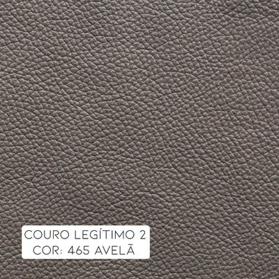 Sofá 3 Lugares Sala de Estar 235cm Chesterfield Pés Madeira Couro Avelã - Gran Belo