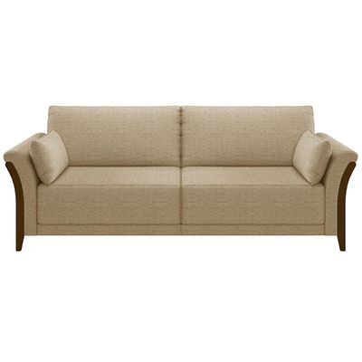 Sofá Decorativo 3 Lugares 222cm Market Linho Bege - Gran Belo