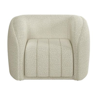 Poltrona Decorativa Sala de Estar Adam Boucle Off White G45 - Gran Belo