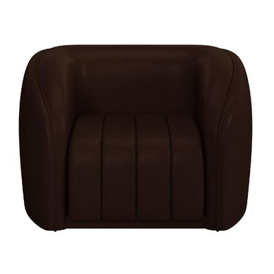 Poltrona Decorativa Sala de Estar Adam PU Marrom G45 - Gran Belo