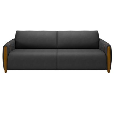 Sofá Decorativo 3 Lugares 223cm Maceió PU Cinza - Gran Belo