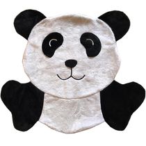 Tapete Pelúcia Panda 95cm x 85cm Decorativo Quarto Infantil Base Emborrachado