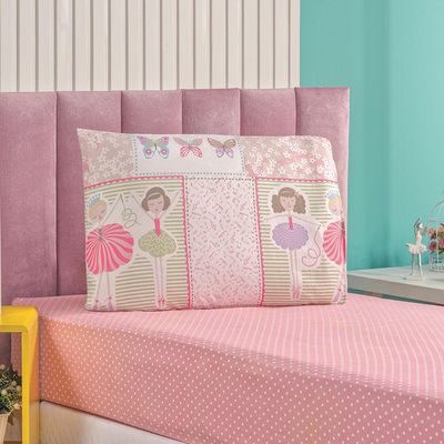 Jogo de Cama Lençol Carrosel Solteiro 02 Peças Infantil Estampado Divertido - Bailarina