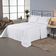 Kit Cobre Leito Colcha Dual Queen 3 Peças Matelado Dupla Face Liso - Branco
