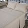 Kit Cobre Leito Colcha Dual King 3 Peças Matelado Dupla Face Liso - Areia