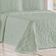 Kit Cobre Leito Colcha Celeste Queen 3 Peças Matelado Floral 180 Fios - Verde Malva