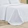 Kit Cobre Leito Colcha Eden Queen 3 Peças Percal 150 Fios 100% Algodão - Branco