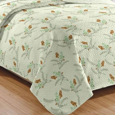 Kit Cobre Leito Colcha Daily King 3 Peças Dupla Face Estampado - Floral 24 - 100% Poliéster