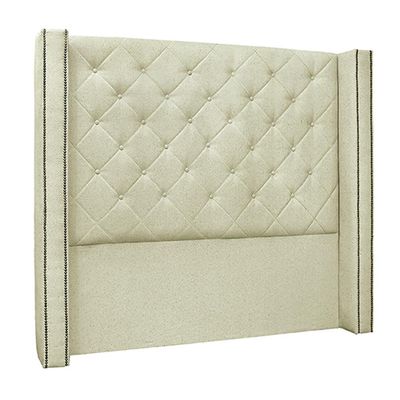 Cabeceira Decorativa Casal 1,64M Loewe Linho Natural - Gran Belo