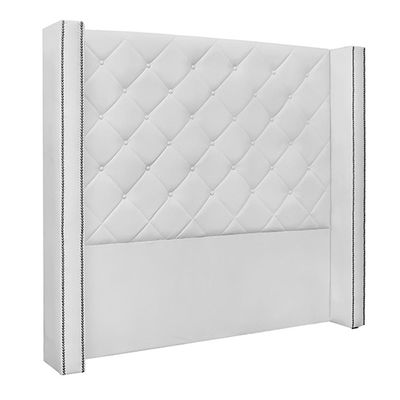Cabeceira Decorativa Casal 1,64M Loewe PU Branco - Gran Belo