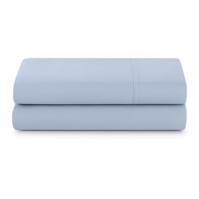 Lençol de Cima Avulso Minimal Liso Solteiro 01 Peça Malha 100% Algodão - Azul Claro