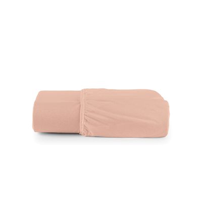 Lençol de Baixo Minimal King Avulso Com Elástico 01 Peça Malha 100% Algodão - Salmão