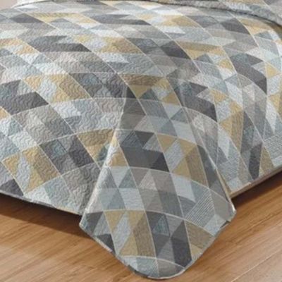 Kit Cobre Leito Colcha Daily King 3 Peças Dupla Face Estampado - Modelo 66 - 100% Poliéster
