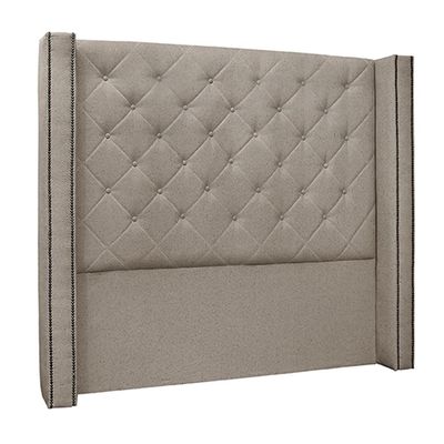 Cabeceira Decorativa King Size 2,19M Loewe Linho Areia - Gran Belo
