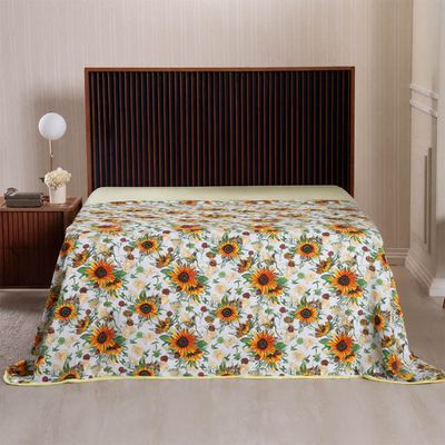 Lençol de Cima Avulso Luar Estampado Queen 01 Peça Malha 100% Algodão - Girassol