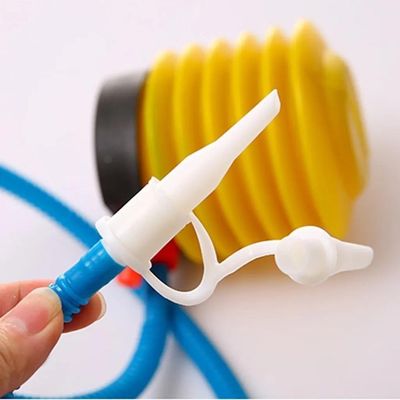 Bomba Inflador Desinflador Pé Mão Manual Encher Boias Piscina Sanfonada Colchão Bola Bote Inflável