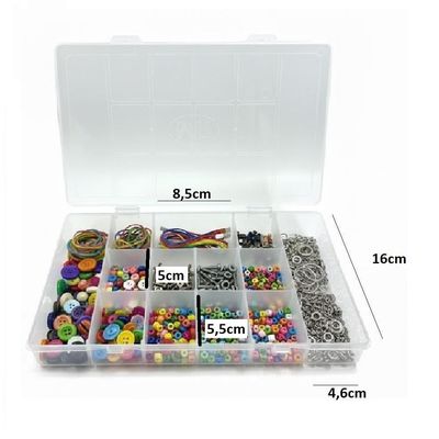 Caixa Box Organizador 13 Divisorias Maleta Multiuso Estojo Pesca Micanga Costura Brinquedo Legos Joias Artesanato