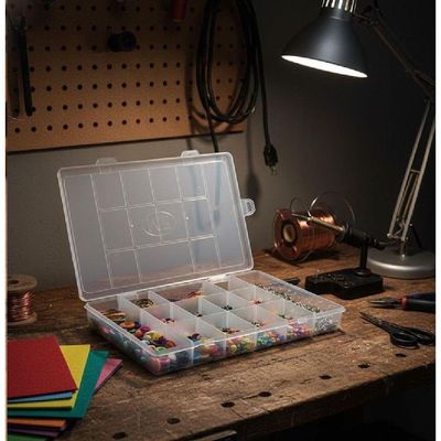 Caixa Box Organizador 13 Divisorias Maleta Multiuso Estojo Pesca Micanga Costura Brinquedo Legos Joias Artesanato