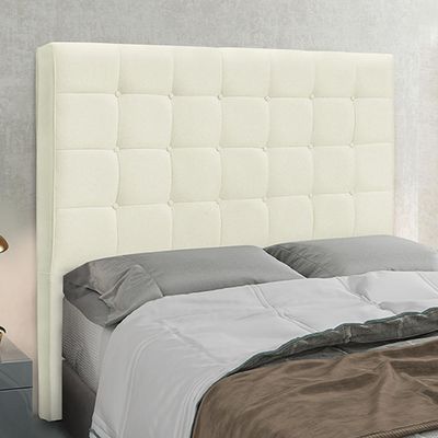 Cabeceira Decorativa King Size 1,95M Tropea Linho Natural - Gran Belo