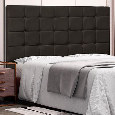 Cabeceira Decorativa King Size 1,95M Tropea PU Marrom - Gran Belo