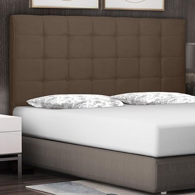 Cabeceira Decorativa Queen Size 1,60M Tropea Suede Caramelo - Gran Belo