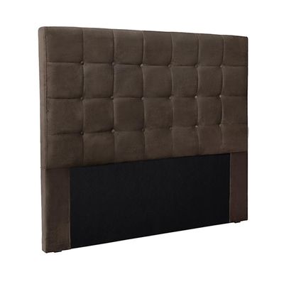 Cabeceira Decorativa King Size 1,95M Tropea Veludo Marrom - Gran Belo