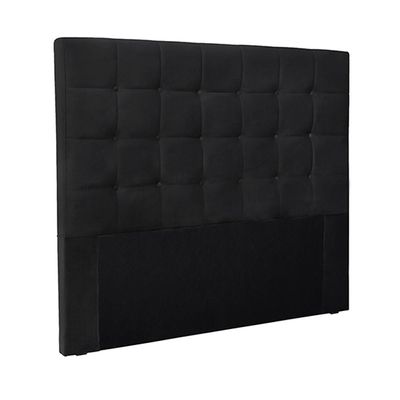 Cabeceira Decorativa King Size 1,95M Tropea Veludo Preto - Gran Belo