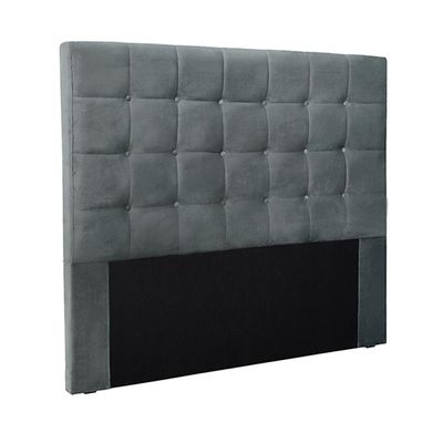 Cabeceira Decorativa Queen Size 1,60M Tropea Veludo Cinza - Gran Belo