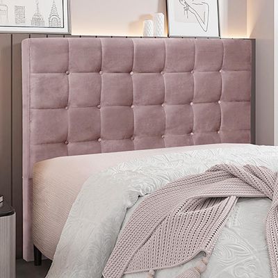 Cabeceira Decorativa Queen Size 1,60M Tropea Veludo Lilás - Gran Belo