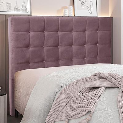 Cabeceira Decorativa Queen Size 1,60M Tropea Veludo Uva - Gran Belo