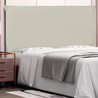 Cabeceira Decorativa Queen Size 1,60M Trento PU Marfim - Gran Belo